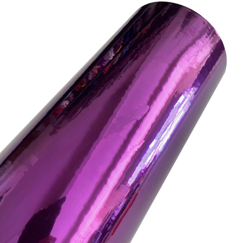 Pružná lesklá chromová zrcadlová vinylová fólie Wrap Film Roll Samolepicí Decal S odvzdušňovacími kanálky Bez bublin