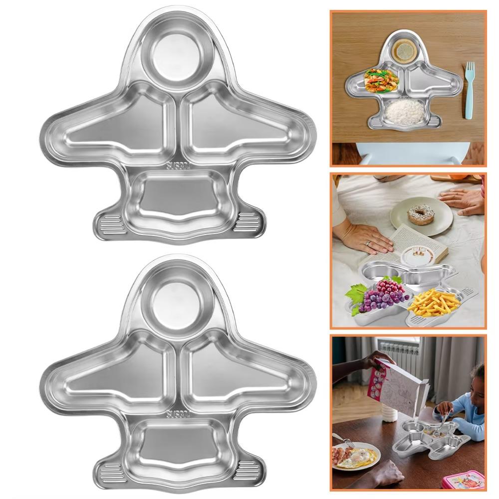 Cartoon Pattern Children's Dinner Plate Divided Snack Tray Tableware Food Feeding Dishes  Gift