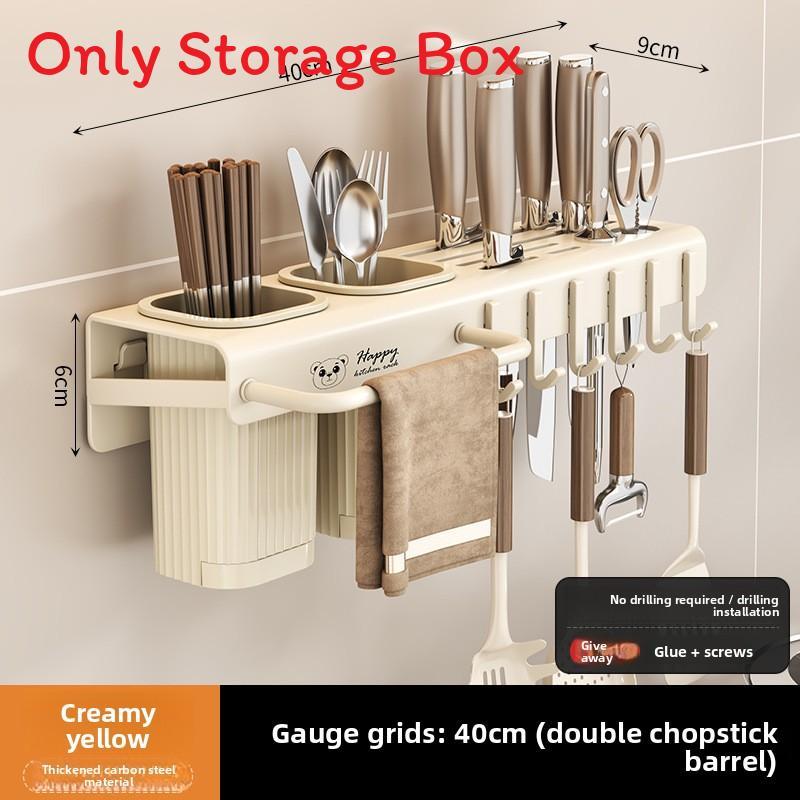Kitchen Wall Mount Storage Rack With Multifunctional Storage For Home Use