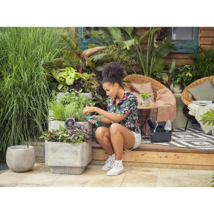 Gardena sécateur à herbes et à fleurs – lames franches acier inox – adapté pour balcons &amp; terrasses – garantie 25 ans (8707-20)