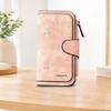Dandelion print long zipper wallet, large-capacity card holder, unisex clutch bag, stylish zippered coin purse, suitable for daily use, a great gift