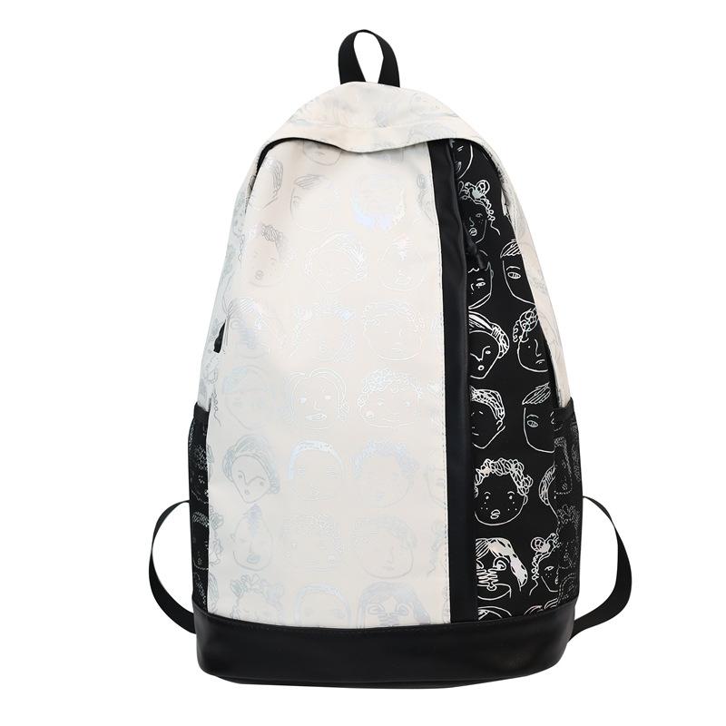 

New fashion graffiti trend backpack personalized dark casual backpack niche college bag