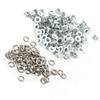 100Sets 4mm Round Metal Eyelets Scrapbooking Card Hole Leather Craft Garment Accessory (White)