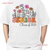 Senior 2026 Graduation Unisex Floral T Shirt Vintage Adult S 4xl Vintage Casual Designer Clothes Stylish Unisex Soft