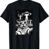 Cat UFO _ Funny Invasion Meme Retro Alien Cat UFO Selfie T-Shirt