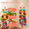 Parrot Toy Wooden Bird Chew Toy with Hook Multicolored Parrot Chewing Toy Birdcage Accessories Pet Supplies for Macaw Cockatoo