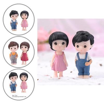 2Pcs Lovers Figurines Durable Reusable Anti-Scratch Cute Lovely Action Figure Toys for Decoration