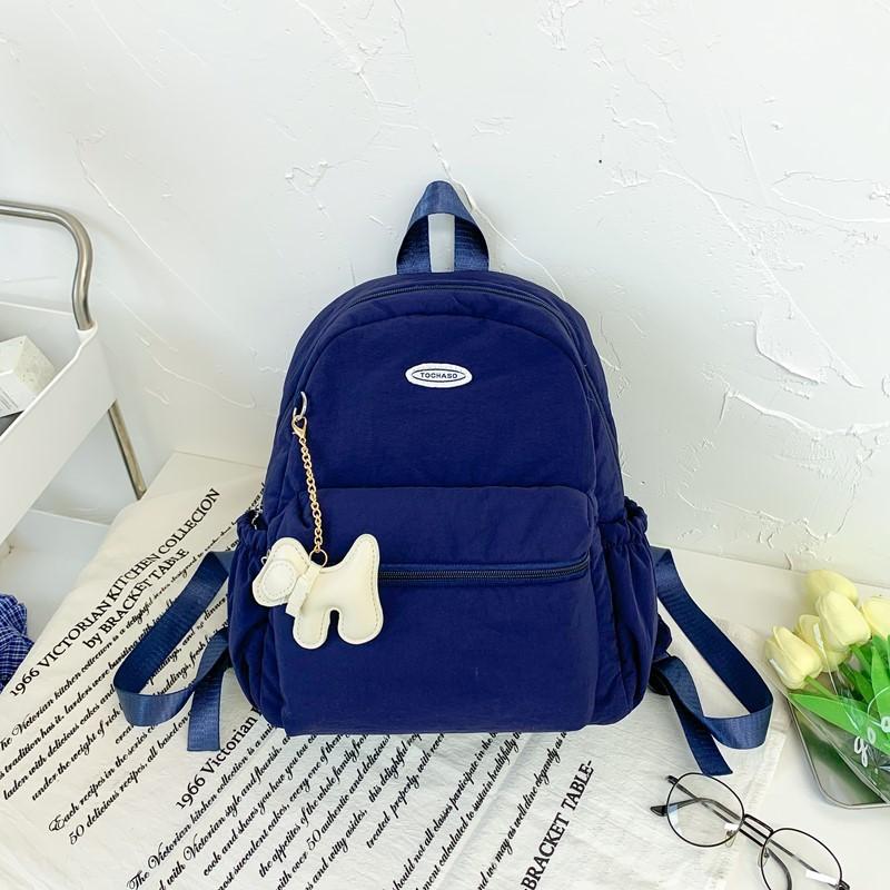 Lightweight Kids Simple Backpack With Color Block Design For School Learning