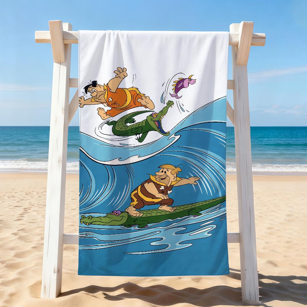 Cartoon The F-Flintstones Towel Drying Bath Towel Applicable To Light Swimming Camping Yoga Beach Out