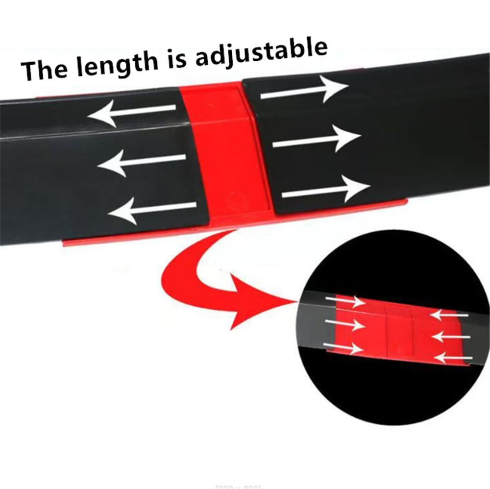 Universal Adjustable Car Rear Trunk Spoiler Lip Roof Tail Wing Glossy Black+ Red
