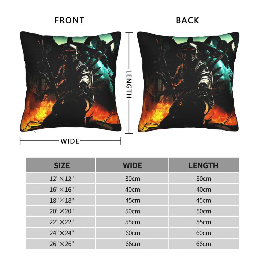 Megadeths Pillow Case MegaRock City Heavy Metal Square Pillow Cover For Sofa Couch Bed Living Room Cute Funny Cushion Cover