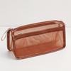 Japanese Style Nylon Storage Bag Portable Mesh Transparent Pencil Case