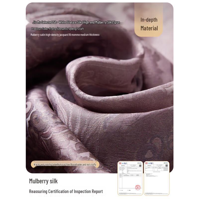 JIUMU Women's Mulberry Silk Square Scarf