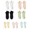 Thin Short Running Socks Solid Color Sports Boat Socks Soft Summer Mesh Socks  Women