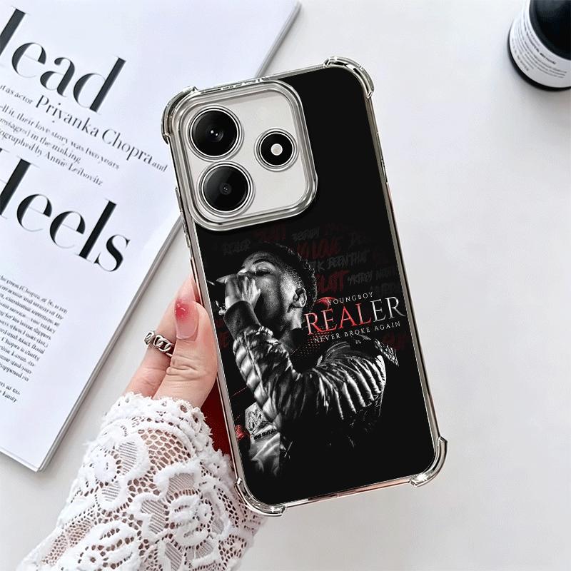 Rapper YoungBoy Plating Phone Case For Xiaomi Redmi Note 14 15 Pro Plus 13 12 11 11S 11T 10 9S 9 5G Anti-Fall Airabag Cover