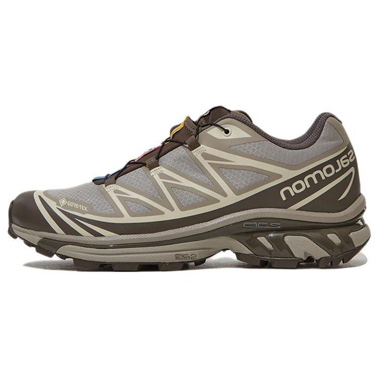 Salomon Xt-6 Gtx Waterproof Low-Top Outdoor Functional Shoes Unisex Shoes Gray Brown 417412