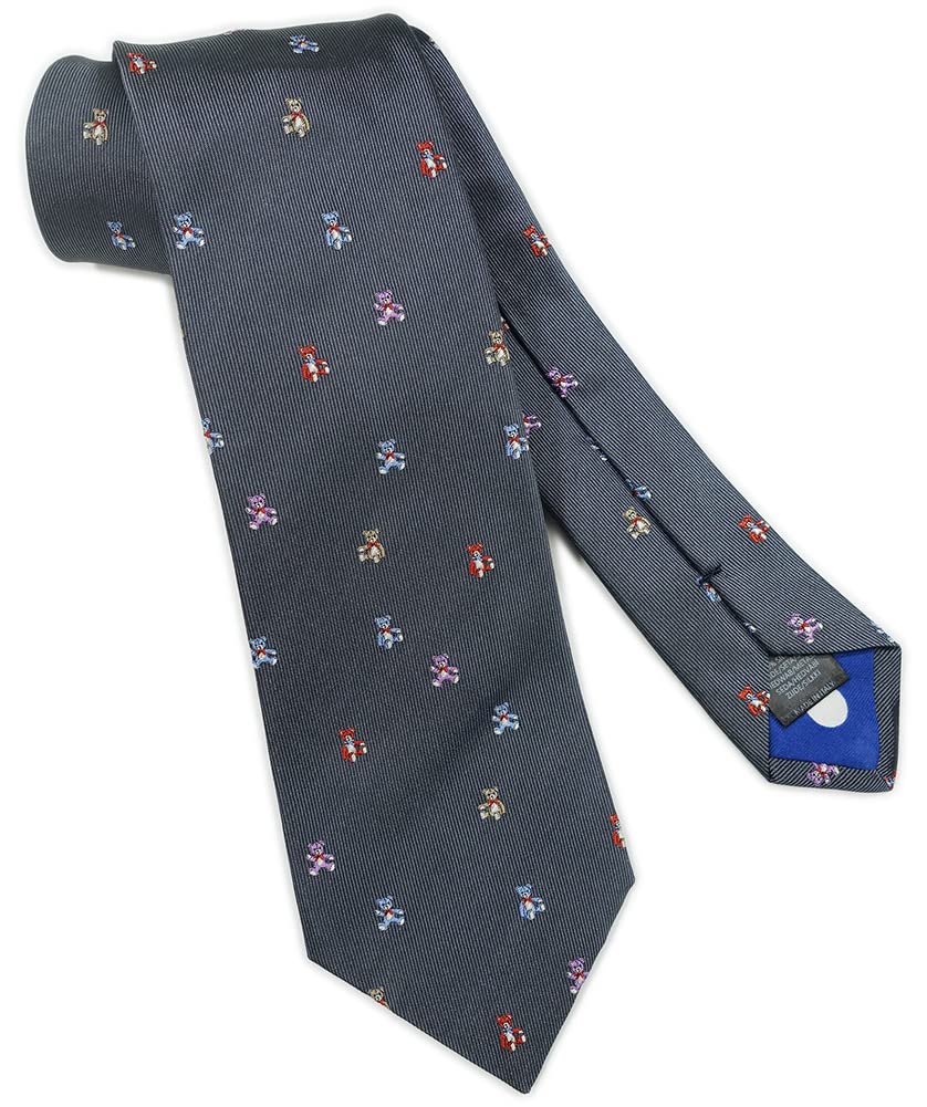 [Brand Necktie Gift Set] Paul Smith Necktie, Gray, with Ribbon, Paul Smith Case & Shopping Bag (REDROSE Original) PS199 GrayMulticolor (Gift,