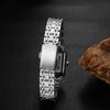Aroncent Pair Couple Waterproof Square Watch Rome Analog Antique Stainless Silver Anniversary Valentine's Day Christmas Gift for Boyfriend and