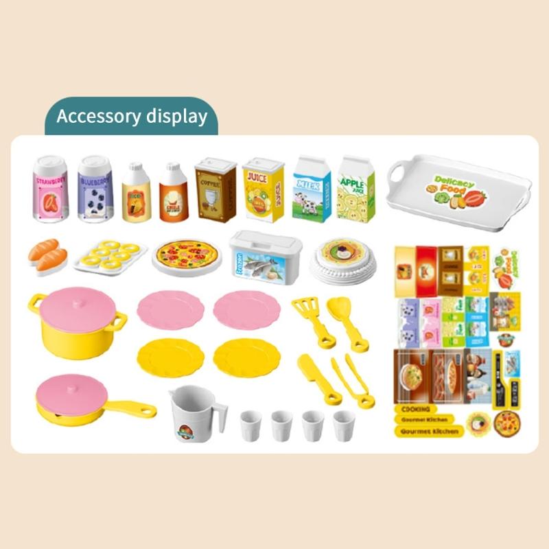 Complete Kitchen Toy Set With Multiple Accessories And Storage Box Designed For Kids Pretend PlayImagination And Learning Skills
