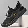 Fashion Summer Men Sandals Fashion Handmade Mesh Flats  Outdoor Beach Sandals Breathable Casual Beach Shoes Hollow Out Treking Footwear