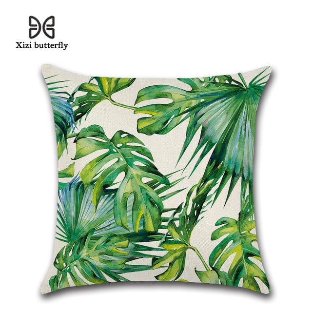 palm leaf pillow cases