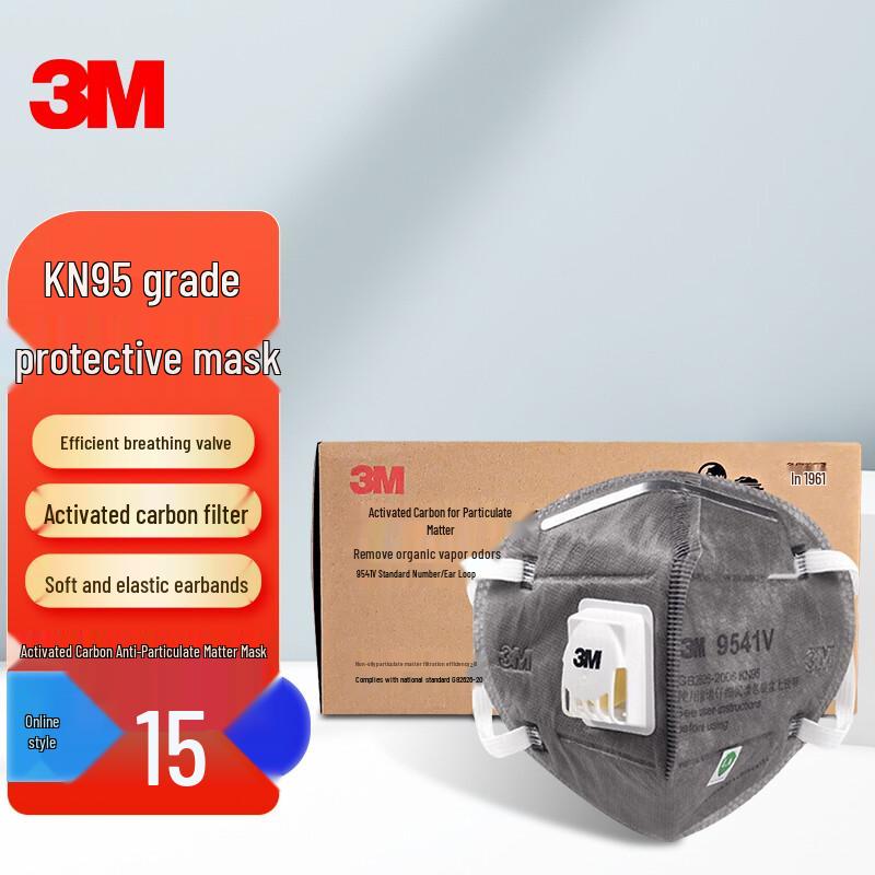 3M KN95 9541V Valved Particulate Respirator Mask Standard