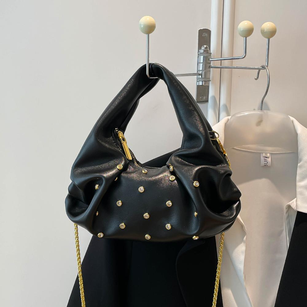 Womens Hobo Bag Luxurious Shoulder Bag Rhineste Purse Stylish Crossbody Bag For Dating Casual Outings Party