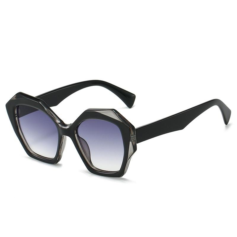 

Vintage Polygon Square Women Sunglasses Fashion Hexagon Shades Pattern Frame Female Sun Glasses Oculus Uv400 as picture
