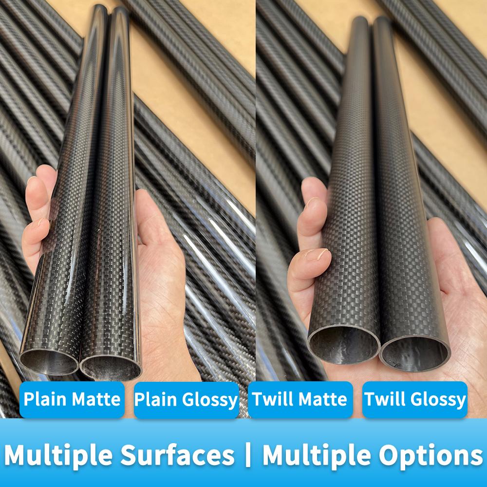 3k Carbon Fiber Tube Twill Matte OD18 20 21 22 23 24 25 26 27 28 29 30 32 35mm Length 1000mm Drone AccessoriesCarbon Fiber Tube