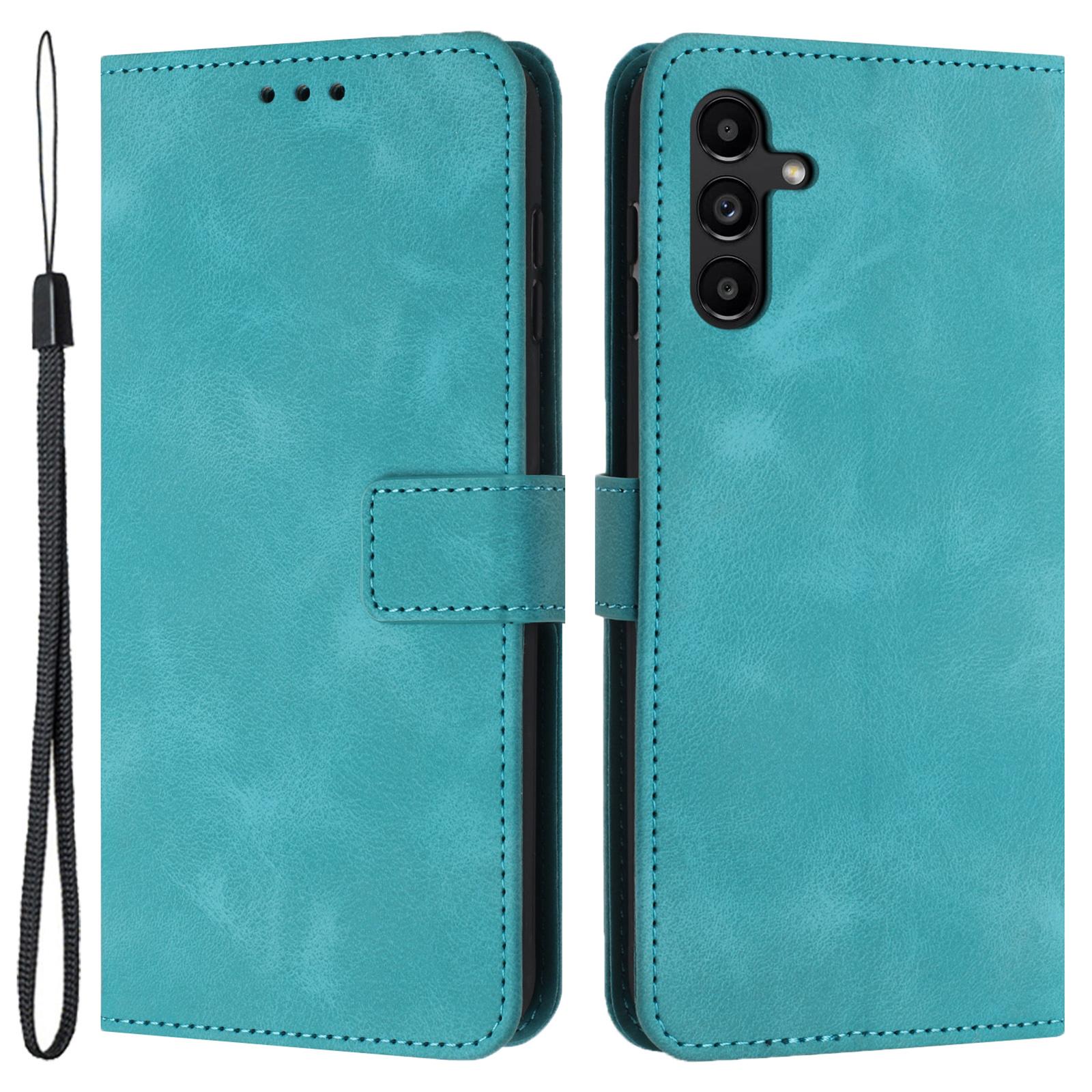 

For Samsung Galaxy S25 FE Case Solid Color Leather Wallet Protective Phone Cover C