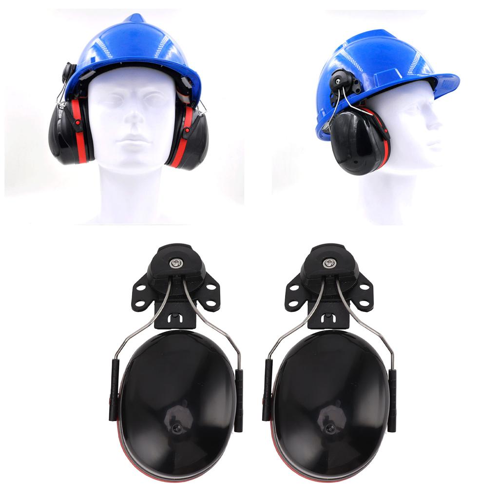 Hard Hat Earmuffs Noise Blocking Hearing     Helmet Ear Muffs for Construction Site Workers