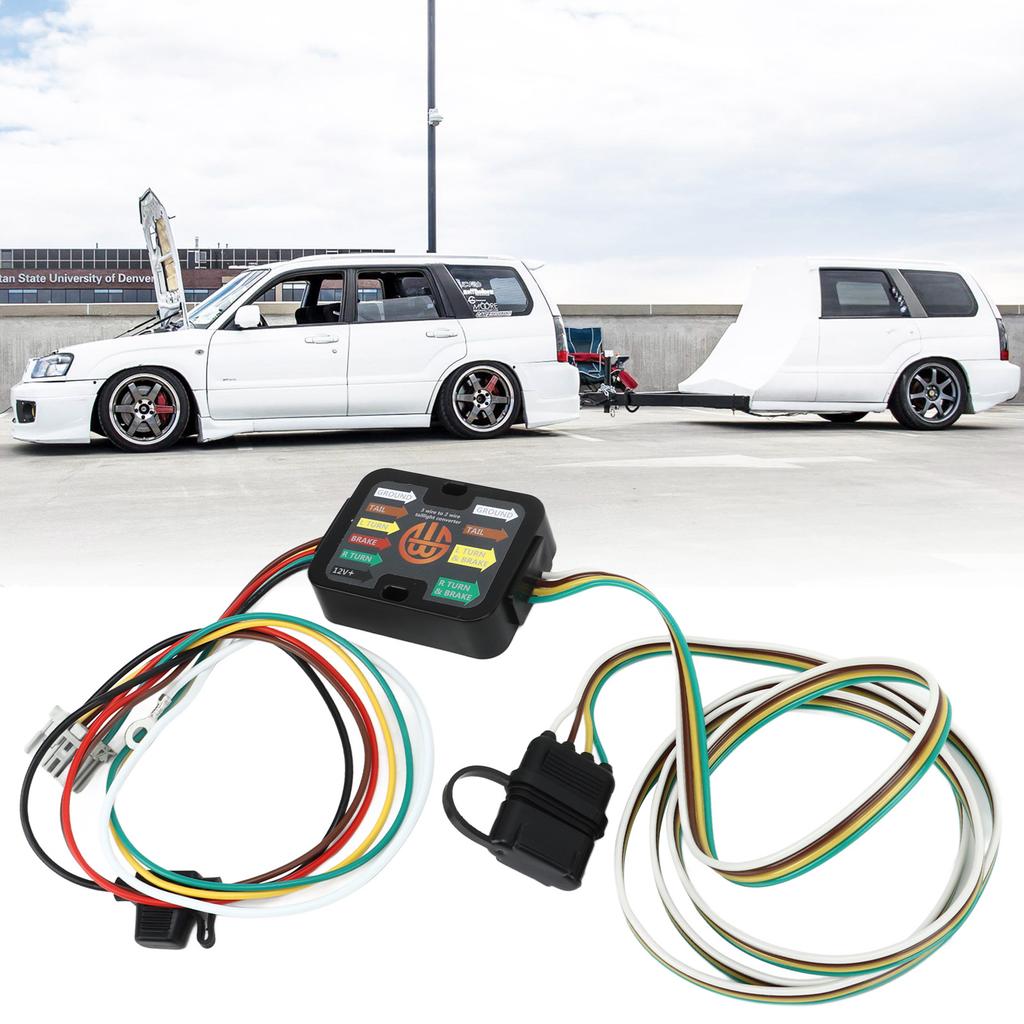 4 Pin Trailer Wiring Harness 56161, Towing Taillights Brake Turn Signals Connector Kit for 2005-2010, Easy to Install, Optimal Light