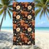 Europäisches und Amerikanisches Retro Hochlandrind Druck Strandtuch Mikrofaser Verdickt Wasseraufnahme Schnelltrocknend Outdoor Badetuch