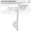 2PCS Stainless Steel Stove Counter Gaps Cover Heat Resistant Stove Gaps Guards Range Trim Kit for Kitchen Silver