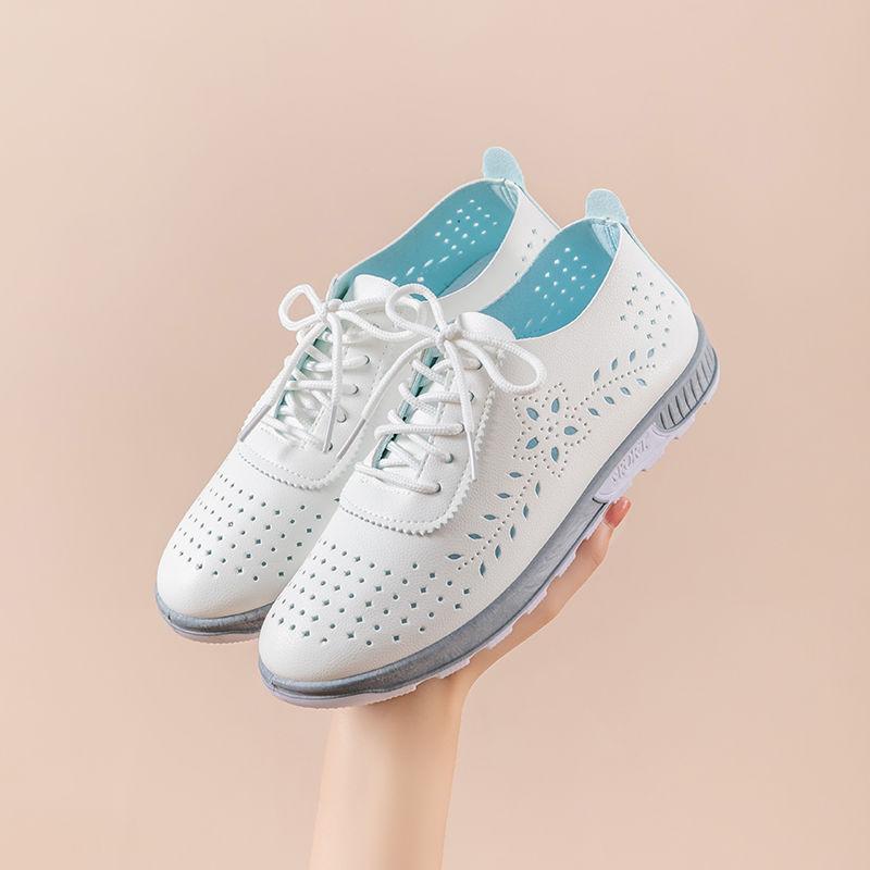 Large Size Women's Shoes, Women's Hollow Hole Shoes, Summer Sandals, Breathable Casual Shoes, Soft Soled Lightweight Shoes