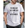 Europäische Größen Übergröße Herren T-Shirt, Buchstaben Grafikdruck Kurzarm T-Shirts für Männer