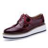 Mocassins à plateforme pour femmes Cuir Lacets Classique Chaussures Bullock Féminines Printemps Automne 2025 Chaussures Oxford Grande Taille 43 Zapatos Mujer