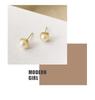 S999 Silver Needle Freshwater Pearl Stud Earrings - New 2025 Bestseller, Lightweight Luxury Summer Earrings for Women