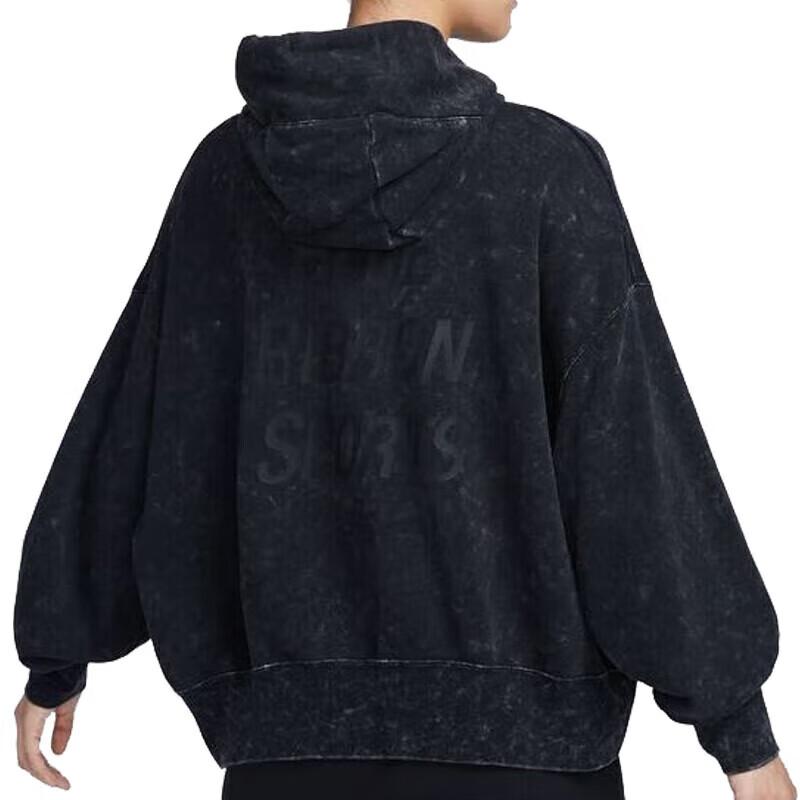 Nike Felpa con Cappuccio Sportiva Logo Outdoor Casual Donna felpe Nera HQ6039010