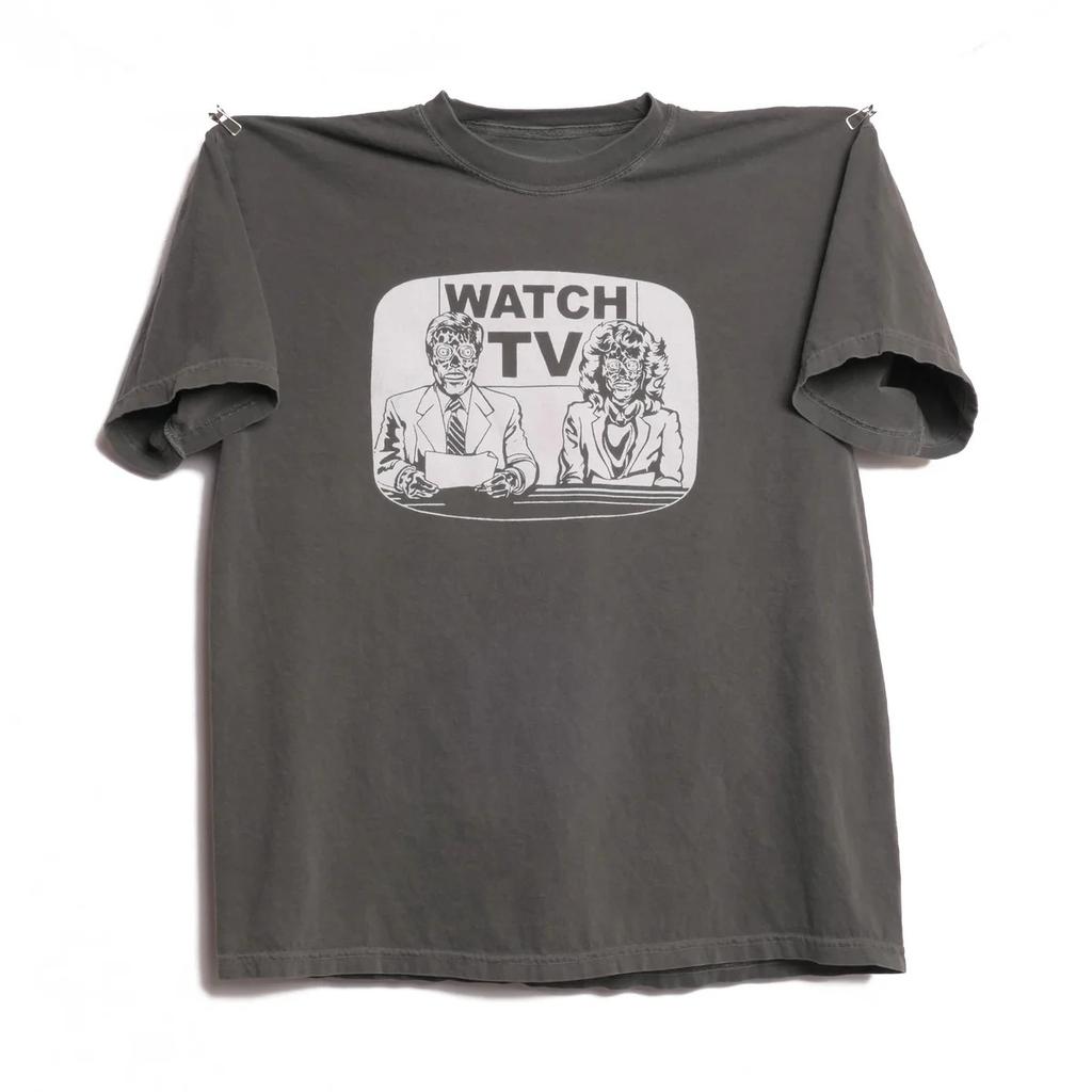 They Live Watch TV Tee Men's T-shirts for Unisex All-Season Men's T-Shirt Black Casual Crew Ne