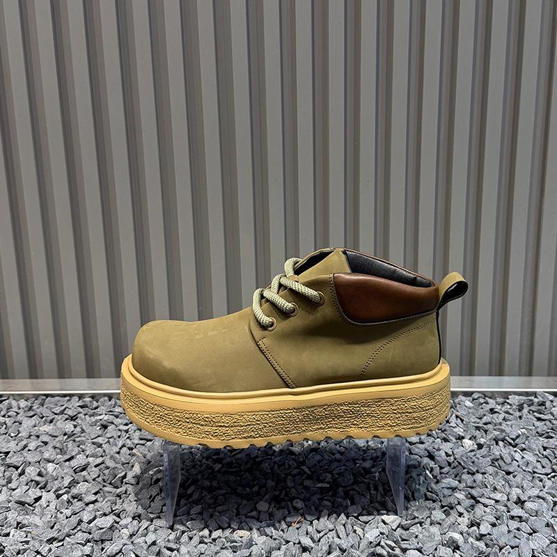 Winter platform Martin boots single cotton leather big head casual shoes cr