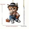 Acrylic Whimsical Cat Car Decoration Charming Bag Accessory Adorable Accent Home