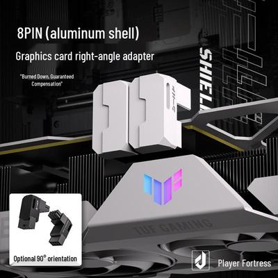 8PIN Graphics Card Adapter 180° Power Elbow 203069 for Host Case Decoration