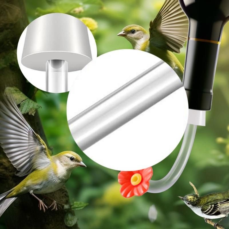 6Pieces Hummingbird Feeders Spouts Plastic Flower Feeders Nozzle Leakproof Bird Feeders Replacement Part Feeding Essential