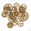 100pcs Mixed Unfinished Blank Wood Wooden Gear Embellishments for Crafts
