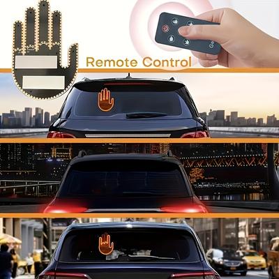 High-Brightness LED Hand Gesture Car Light with Remote - 203 LEDs, Battery-Powered Universal Vehicle Signal Light