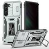 For Samsung S26 Ultra S25 Edge S24 S23 FE S22 S21 Plus Heavy Duty Protection Case Hard 2 in 1 Slide Camera Kickstand Phone Cover