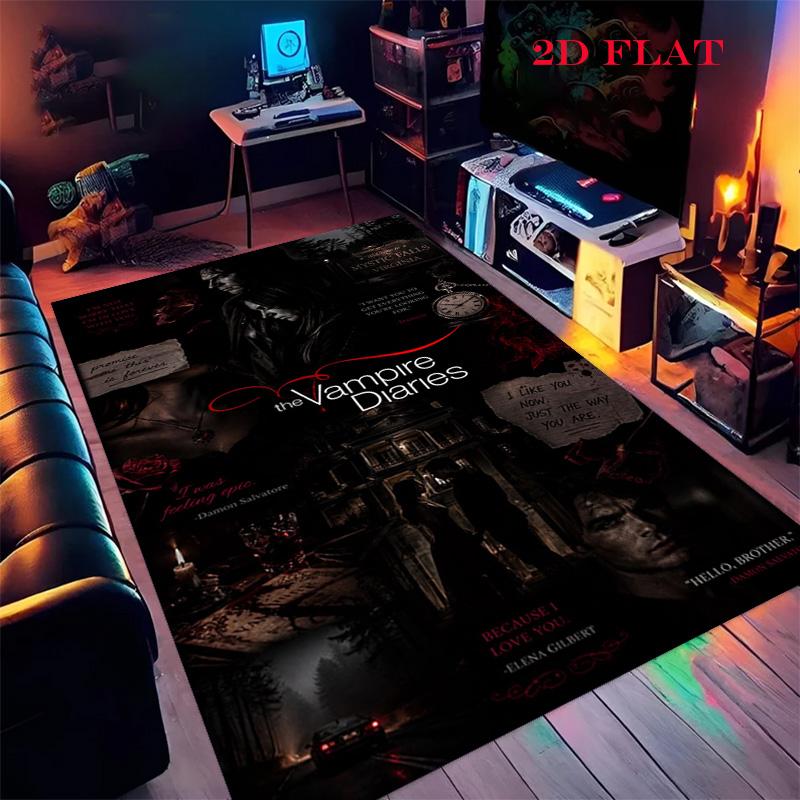 Vampire Diaries Poster Carpet Printing Suitable For All Seasons Fashion Office Chair Cushion Bathroom Mat