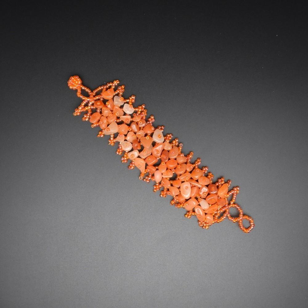 Fairycore Gravel Stone Bracelet Folkways Bohemian Beaded Cuff Resort Photo Props