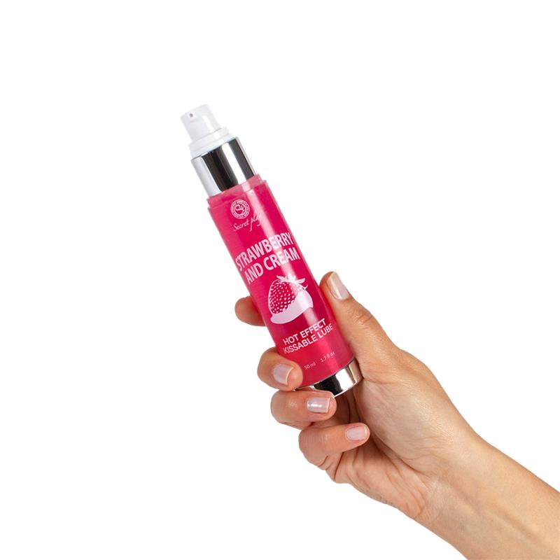Secret Play Heat Effect Lubricant Strawberries with Cream 50 Ml